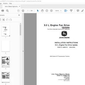 John Deere 8030 Series IVT Transmission Tractors Instruction Manual R566772 PDF