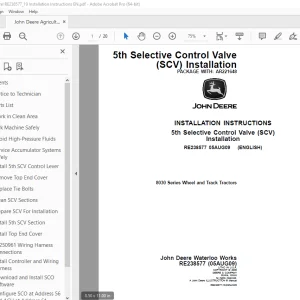 John Deere 8030 Series Wheel & Track Tractors Instruction Manual RE238577 PDF