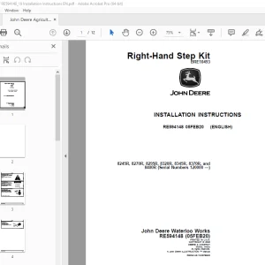 John Deere 8245R 8270R 8295R 8320R 8345R 8370R & 8400R Instruction Manual RE594148 PDF