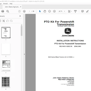 John Deere 9020 Series Wheel Tractors Instruction Manual S.N.010000 PDF