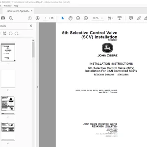 John Deere 9230 9330 9430 9530 9630 9430T 9530T & 9630T Tractors Instruction Manual RE343880 PDF