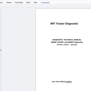 John Deere 9460RT,9510RT, & 9560RT Diagnostic Technical Manual TM110819 - PDF DOWNLOAD
