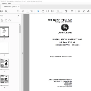 John Deere 9510R & 9560R Wheel Tractors Instruction Manual RE592012 PDF