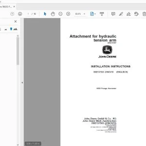 John Deere 9600 Forage Harvester Instruction Manual HXE137503 - PDF DOWNLOAD