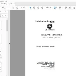 John Deere 9700, 9800, & 9900 Forage Harvesters Instructions Manual HXE149463 - PDF