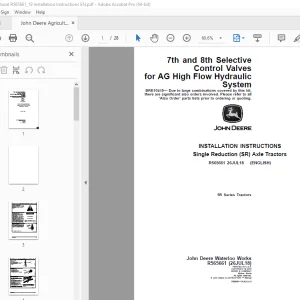 John Deere 9R Series Tractors Instruction Manual R565661 PDF