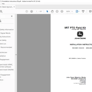 John Deere 9RT (906000—) Series Tractors Installation Instructions Manual RE343887 - PDF DOWNLOAD