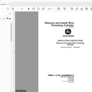 John Deere Agricultural DX21706 Installation Instruction Manual - PDF DOWNLOAD