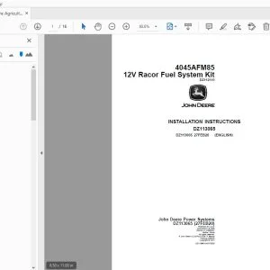 John Deere Agricultural DZ113065 Installation Instruction Manual - PDF DOWNLOAD