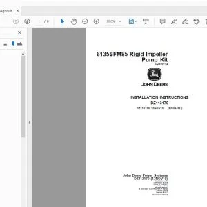 John Deere Agricultural DZ113170 Installation Instruction Manual - PDF DOWNLOAD