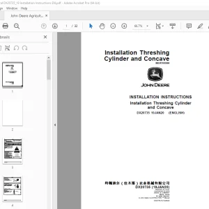 John Deere DX20735 Installation Instruction Manual - PDF DOWNLOAD