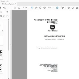 John Deere Forage harvester 8300, 8400, 8500 & 8600 Instructions Manual HXE152273 - PDF DOWNLOAD