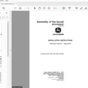 John Deere Forage harvester 9600, 9700, 9800 and 9900 Instructions Manual HXE152274 - PDF DOWNLOAD