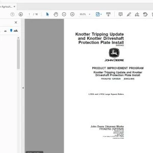 John Deere L1524 & L1534 Large Square Balers Instruction Manual FH342782 - PDF DOWNLOAD