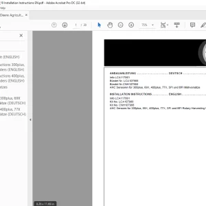 John Deere LCA117861 Installation Instructions  Manual -  PDF DOWNLOAD