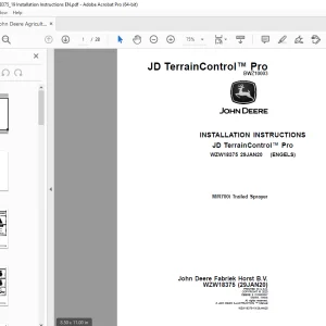 John Deere M/R700i Trailed Sprayer Instruction Manual - PDF DOWNLOAD