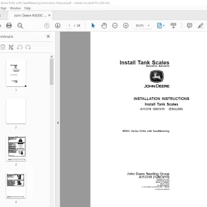 John Deere N500C Series Drills with SeedMetering Instruction Manual PDF