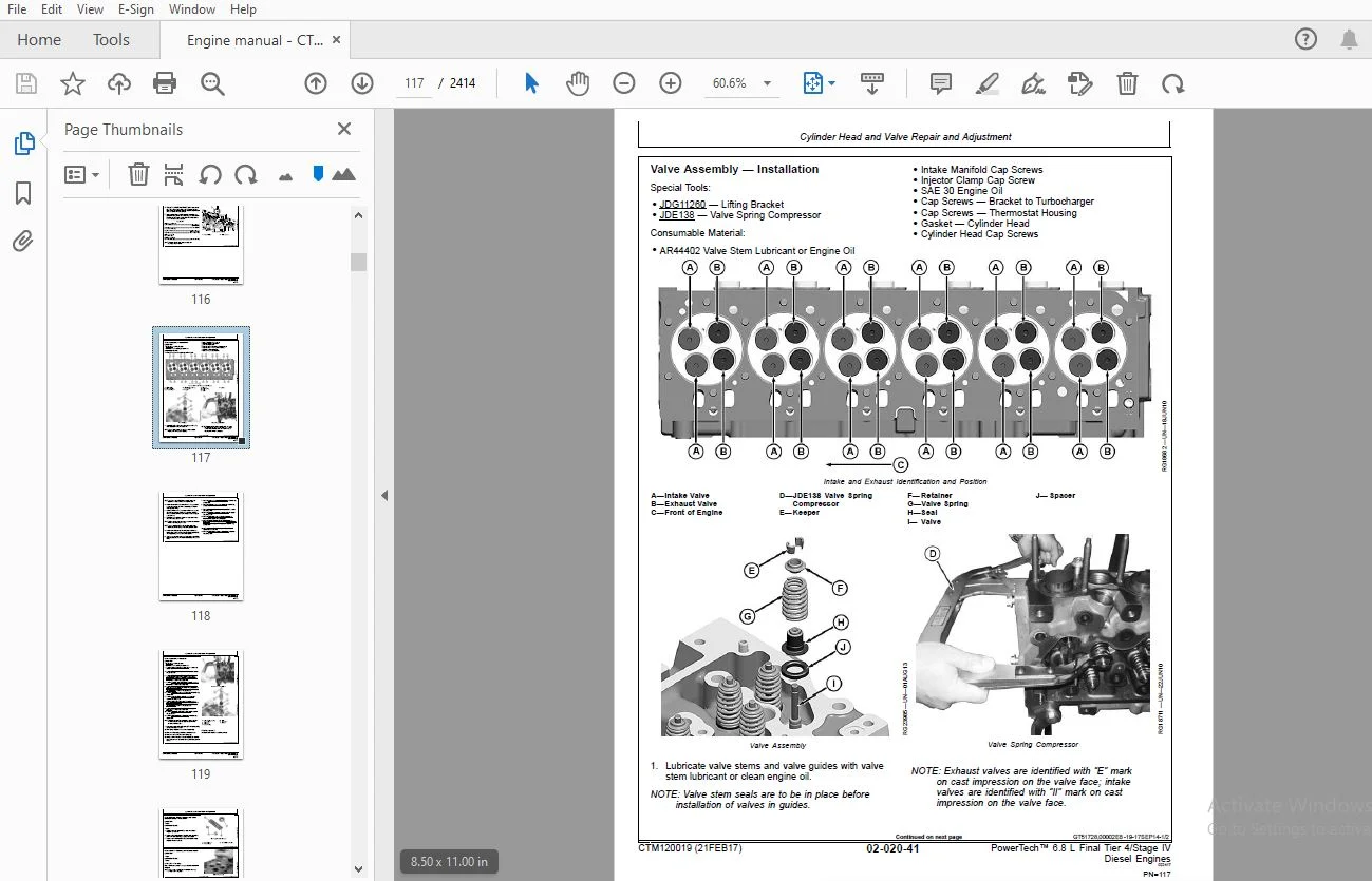 John Deere PowerTech 6068 OEM Diesel Engines (Final Tier 4Stage IV Platform) Component Technical Manual CTM120019 - PDF DOWNLOAD - Image 4