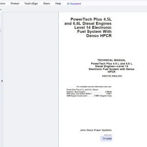 John Deere PowerTech Plus 4.5 L and 6.8 L Diesel Engines Technical Manual - PDF DOWNLOAD