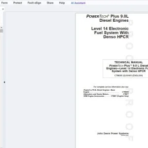 John Deere PowerTech Plus 9.0L Diesel Engines Technical Manual CTM385 - PDF DOWNLOAD