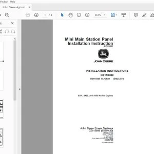 John Deere S350, S450, and S650 Marine Engines Instructions Manual DZ115089 - PDF DOWNLOAD