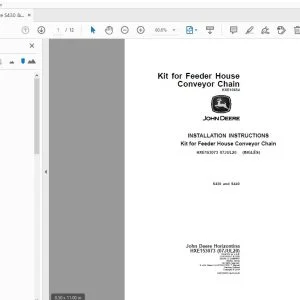 John Deere S430 & S440 Instruction Manual HXE153073 - PDF DOWNLOAD