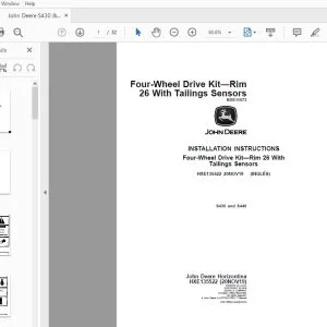 John Deere S430 & S440 Instructions Manual HXE135522 - PDF DOWNLOAD