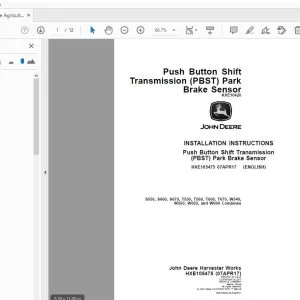 John Deere S550, S660, S670, T550, T560, T660, T670, W540, W550, W650 & W660 Combines Instruction Manual HXE105475 - PDF DOWNLOAD