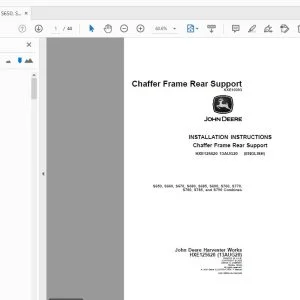 John Deere S650, S660, S670, S680, S685, S690, S760, S770, S780, S785 & S790 Combines Instruction Manual - PDF DOWNLOAD