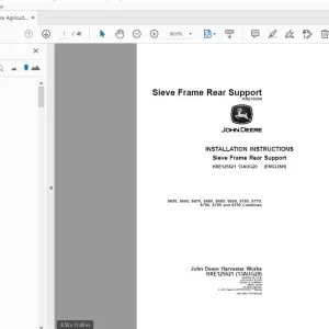 John Deere S650, S660, S670, S680, S685, S690, S760, S770, S780, S785 & S790 Combines Instruction Manual HXE125621 - PDF DOWNLOAD