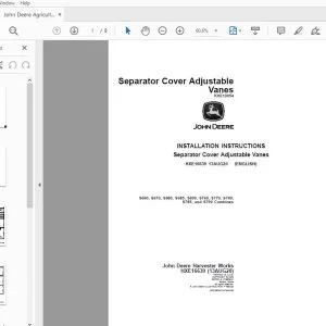 John Deere S660, S670, S680, S685, S690, S760, S770, S780, S785, & S790 Combines Instructions Manual HXE16639 - PDF DOWNLOAD