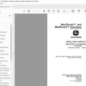 John Deere S660, S670, S680, S685, S690, S760, S770, S780,S785, and S790 Combines INSTALLATION INSTRUCTIONS MANUAL HXE159760