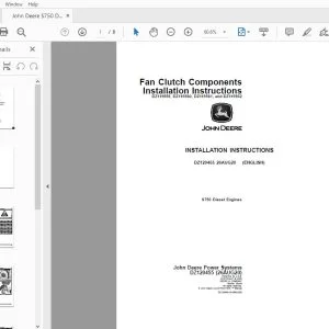 John Deere S750 Diesel Engines Instructions Manual DZ120455 - PDF DOWNLOAD