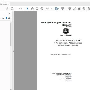 John Deere S760, S770, S780 & S790 Combines Instruction Manual HXE154406 - PDF DOWNLOAD