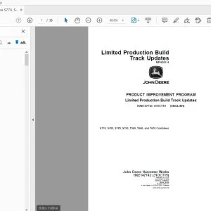 John Deere S770, S780, S785, S790, T560, T660 & T670 Combines Instruction Manual HXE147743 - PDF DOWNLOAD
