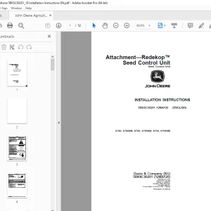 John Deere S780, S780HM, S785, S785HM, S790, S790HM Instruction Manual PDF