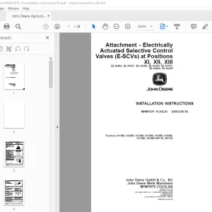 John Deere Tractors 6110M 6120M 6130M 6135M 6145M 6155M 6175M 6195M (MY18, MY19) Instruction Manual PDF