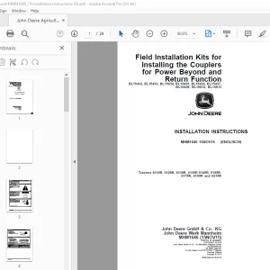 John Deere Tractors 6110R 6120R 6130R 6135R 6145R 6155R 6175R 6195R & 6215R Instruction Manual PDF