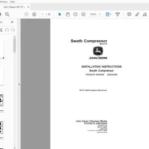 John Deere W170 Self-Propelled Windrower Instruction Manual FH339274 - PDF DOWNLOAD