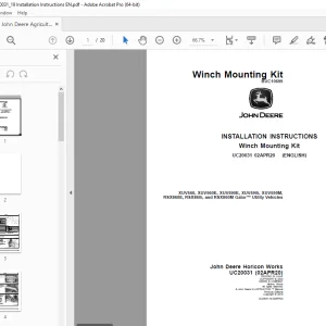 John Deere XUV560 XUV560E XUV590E XUV590i XUV590M RSX860E RSX860i & RSX860M Instruction Manual PDF