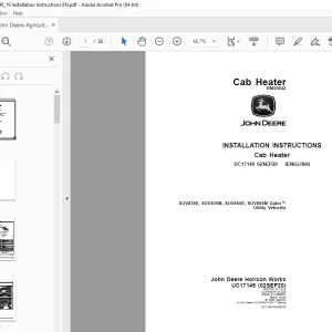 John Deere XUV835E XUV835M XUV865E XUV865M Gator™ Utility Vehicles Instruction Manual UC17149 PDF