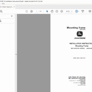 John Deere543R, 603R, 5020 STD INSTALLATION INSTRUCTIONS Manual INCC401610B - PDF DOWNLOAD