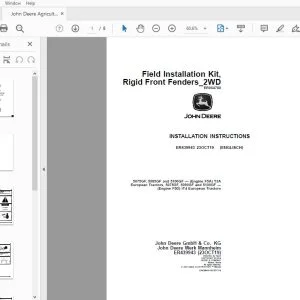 John Deere 5075GF, 5085GF & 5100GF-(Engine F5A) T3A European Tractors, 5075GF, 5090GF & 5100GF (Engine F5D) iT4 Instruction Manual ER439943 - PDF