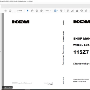 KCM 115Z7 WHEEL LOADER ISUZU 6WG1 ENGINE Shop Manual - PDF DOWNLOAD