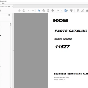KCM 115Z7 WHEEL LOADER ISUZU 6WG1 Engine Parts Manual - PDF