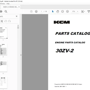 KCM 30ZV-2 ENGINE PARTS CATALOG MANUAL 93302-00061 - PDF DOWNLOAD