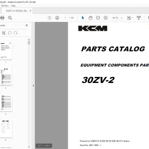 KCM 30ZV-2 EQUIPMENT COMPONENTS PARTS MANUAL 93302-00051  - PDF DOWNLOAD