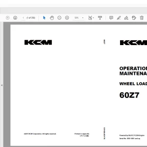 KCM 60Z7 Wheel Loader DEUTZ TCD36 Engine Parts Manual - PDF