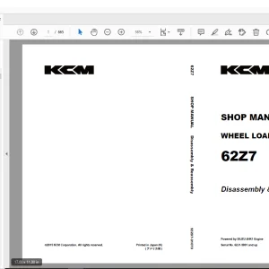 KCM 62Z7 Wheel Loader ISUZU 4HK1 Engine Shop Manual - PDF