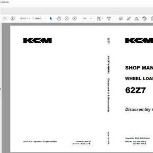 KCM 62Z7 Wheel Loader ISUZU 4HK1 Engine Shop Manual - PDF DOWNLOAD